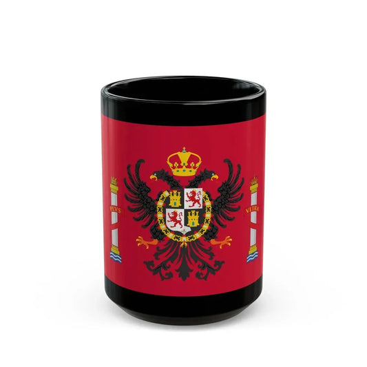 Flag of Toledo Spain - Black Coffee Mug 15oz - Go Mug Yourself