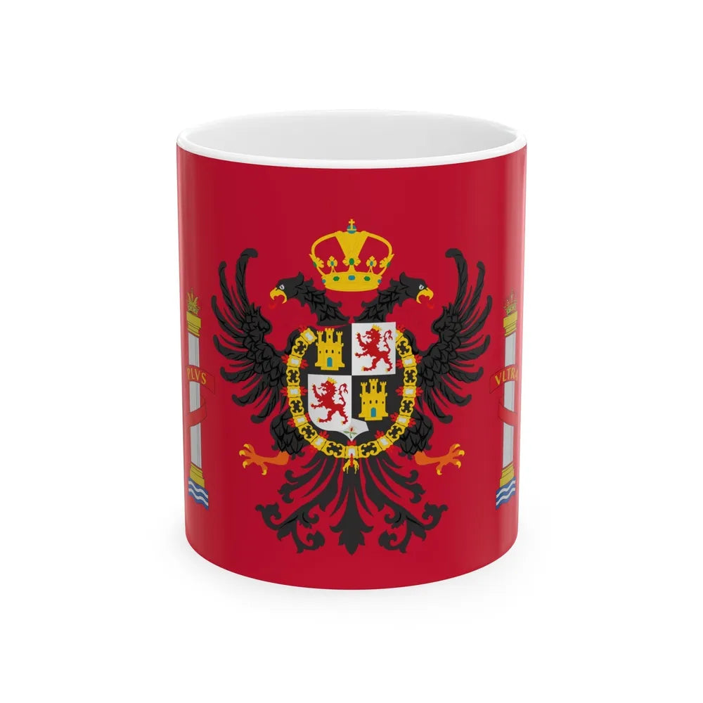 Flag of Toledo Spain - White Coffee Mug-11oz-Go Mug Yourself