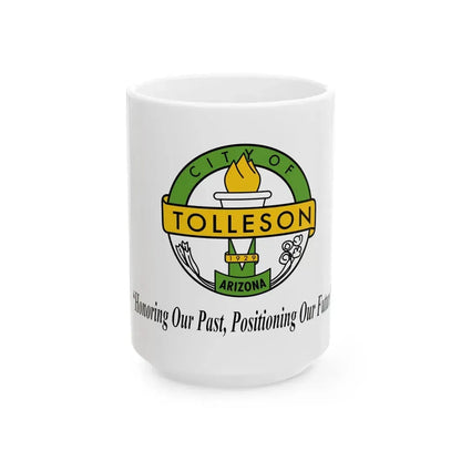 Flag of Tolleson Arizona (United States) White Coffee Mug 15oz - Go Mug Yourself