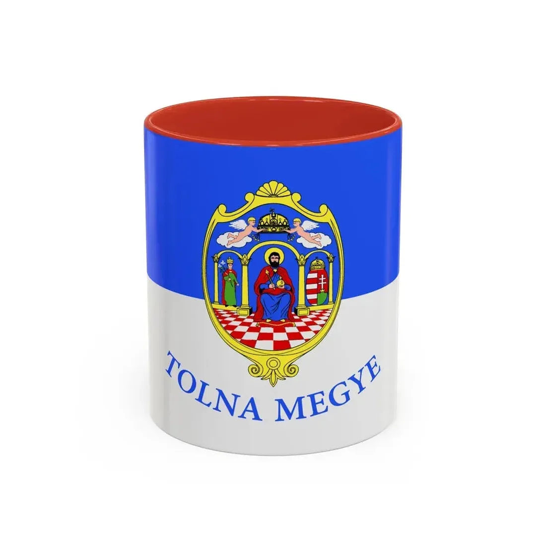 Flag of Tolna County Hungary - Accent Coffee Mug 11oz Red - Go Mug Yourself