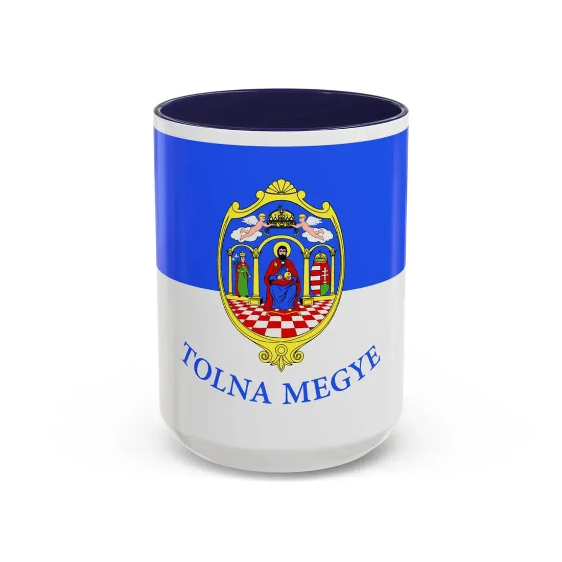 Flag of Tolna County Hungary - Accent Coffee Mug 15oz Navy - Go Mug Yourself