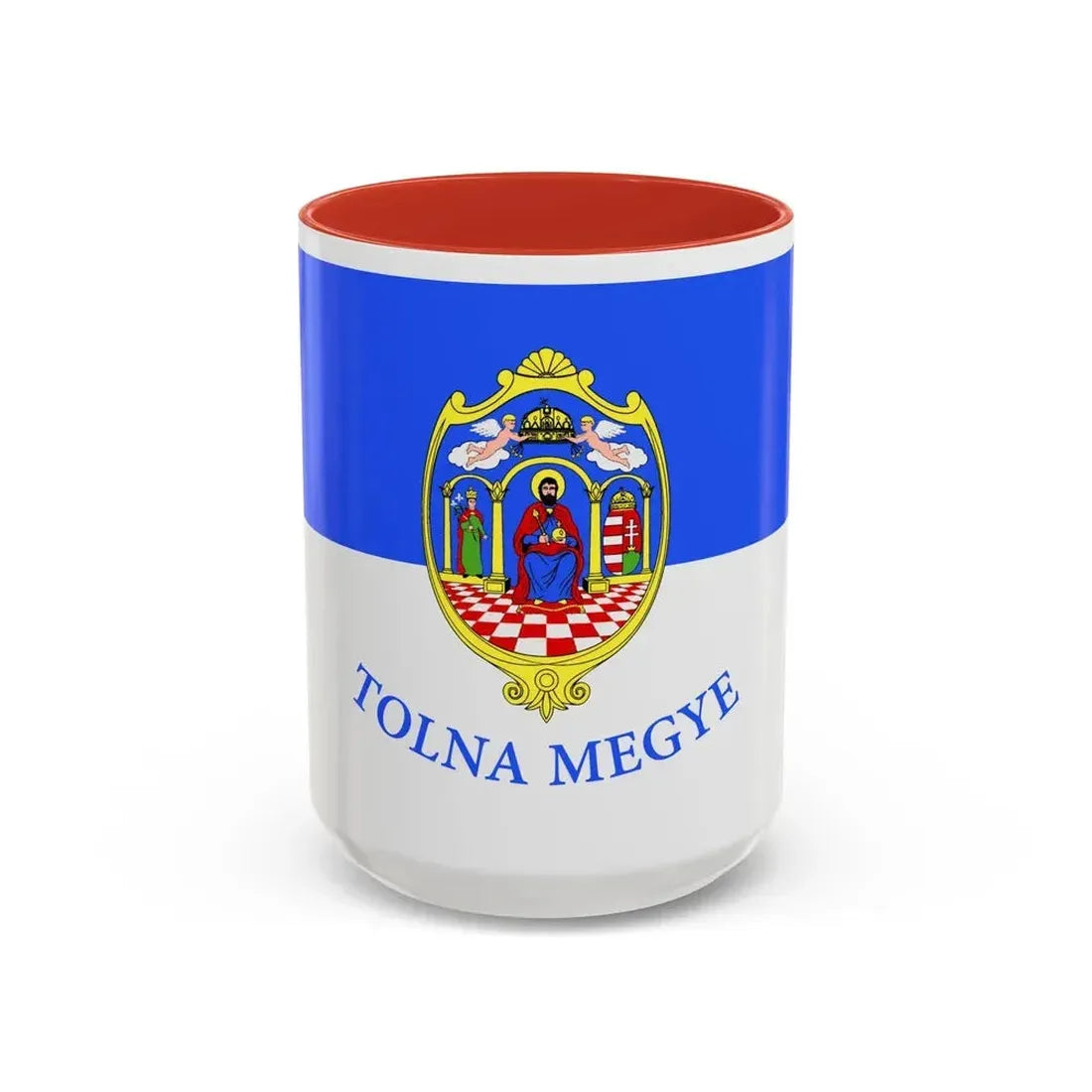 Flag of Tolna County Hungary - Accent Coffee Mug 15oz Red - Go Mug Yourself