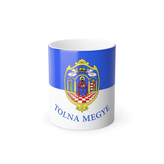 Flag of Tolna County Hungary - Color Changing Coffee Mug 11oz - Go Mug Yourself