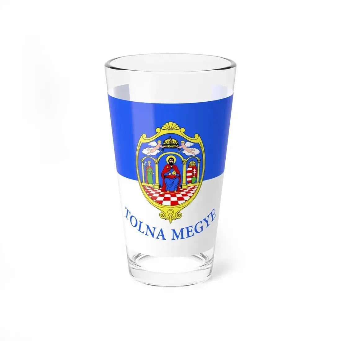 Flag of Tolna County Hungary - Pint Glass 16oz 16oz - Go Mug Yourself
