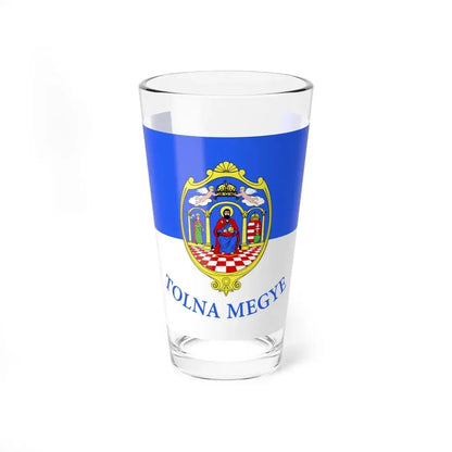 Flag of Tolna County Hungary - Pint Glass 16oz 16oz - Go Mug Yourself