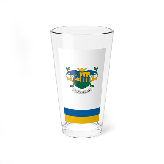Flag of Tolnanemedi vertical (Hungary) Pint Glass 16oz 16oz - Go Mug Yourself