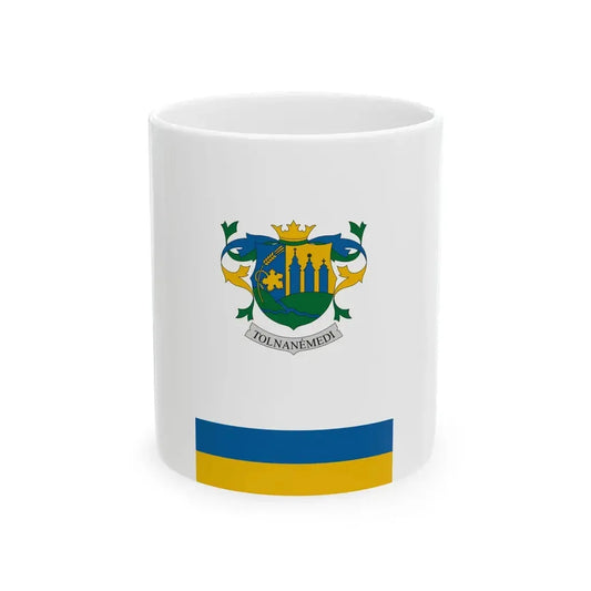 Flag of Tolnanemedi vertical (Hungary) White Coffee Mug 11oz - Go Mug Yourself