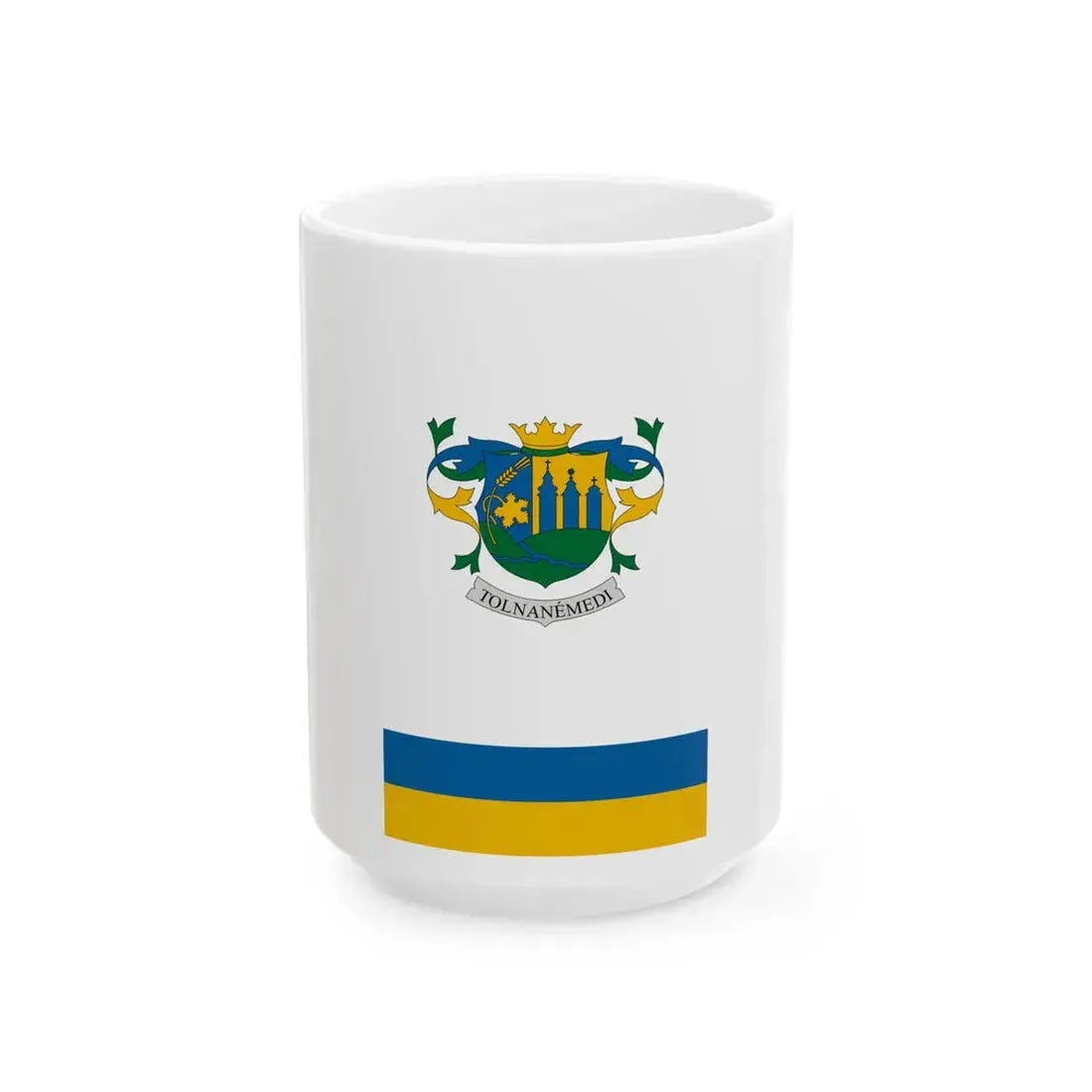 Flag of Tolnanemedi vertical (Hungary) White Coffee Mug 15oz - Go Mug Yourself
