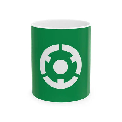 Flag of Tomioka Fukushima (Japan) White Coffee Mug 11oz - Go Mug Yourself