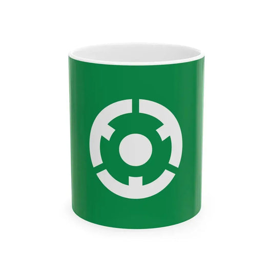 Flag of Tomioka Fukushima (Japan) White Coffee Mug 11oz - Go Mug Yourself