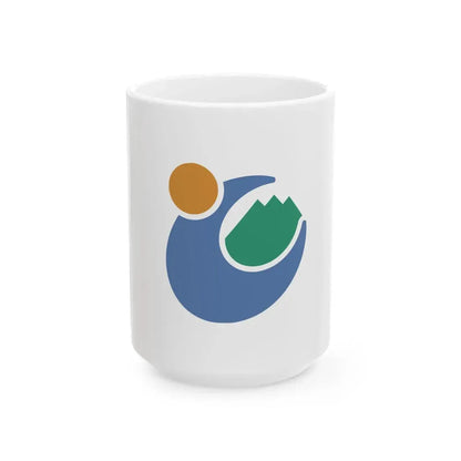 Flag of Tomioka Gunma (Japan) White Coffee Mug 15oz - Go Mug Yourself