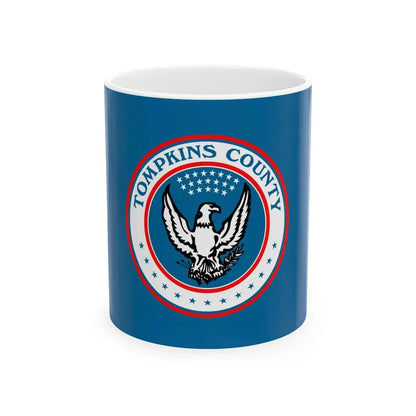 Flag of Tompkins County New York (United States) White Coffee Mug 11oz - Go Mug Yourself