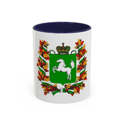 Flag of Tomsk Oblast Russia - Accent Coffee Mug 11oz Navy - Go Mug Yourself