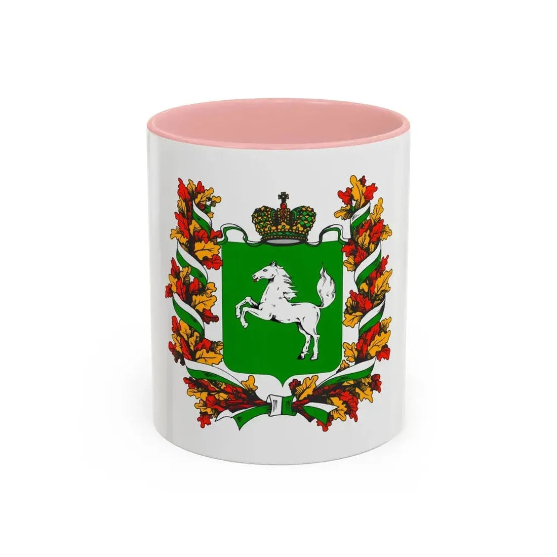 Flag of Tomsk Oblast Russia - Accent Coffee Mug 11oz Pink - Go Mug Yourself