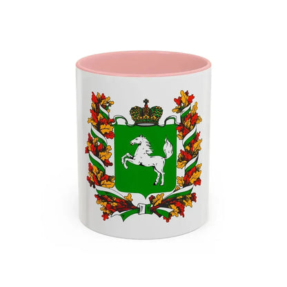 Flag of Tomsk Oblast Russia - Accent Coffee Mug 11oz Pink - Go Mug Yourself