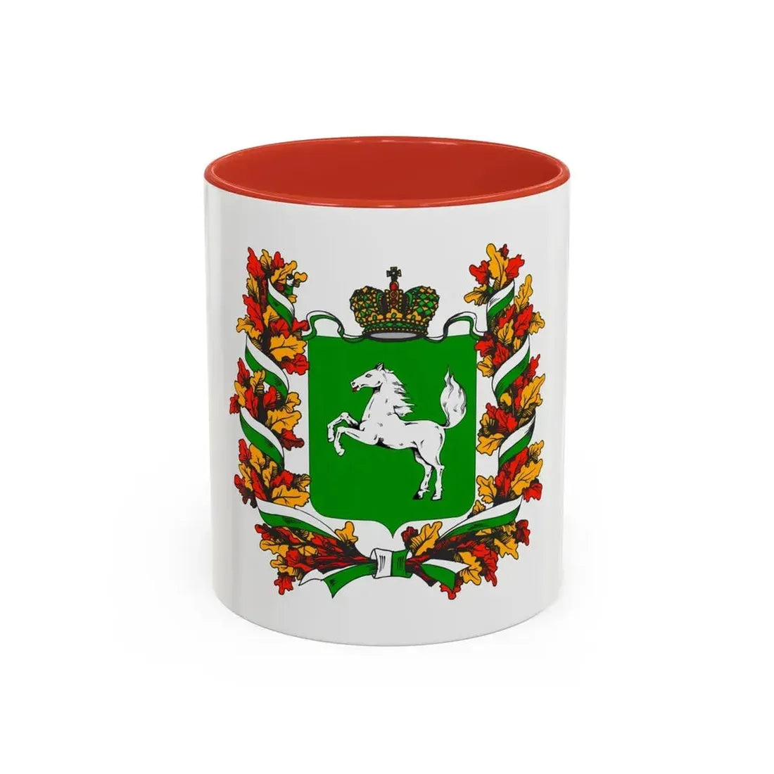 Flag of Tomsk Oblast Russia - Accent Coffee Mug 11oz Red - Go Mug Yourself
