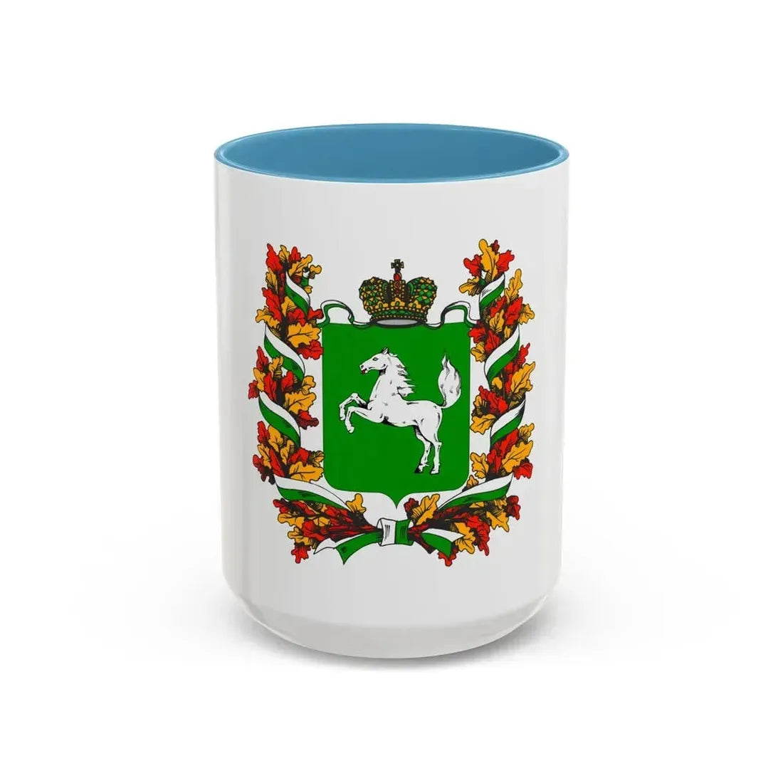Flag of Tomsk Oblast Russia - Accent Coffee Mug 15oz Light Blue - Go Mug Yourself