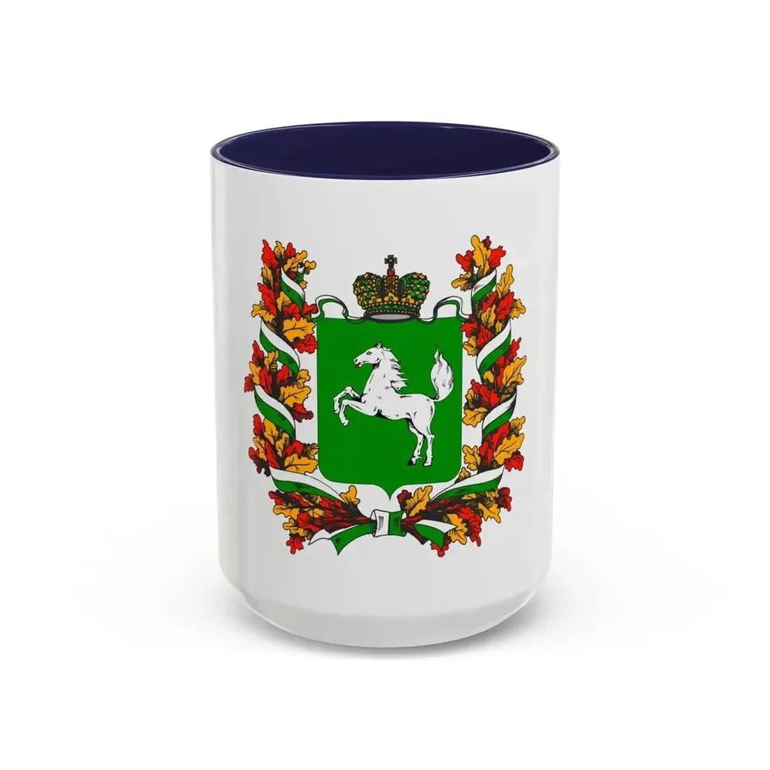 Flag of Tomsk Oblast Russia - Accent Coffee Mug 15oz Navy - Go Mug Yourself