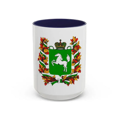 Flag of Tomsk Oblast Russia - Accent Coffee Mug 15oz Navy - Go Mug Yourself