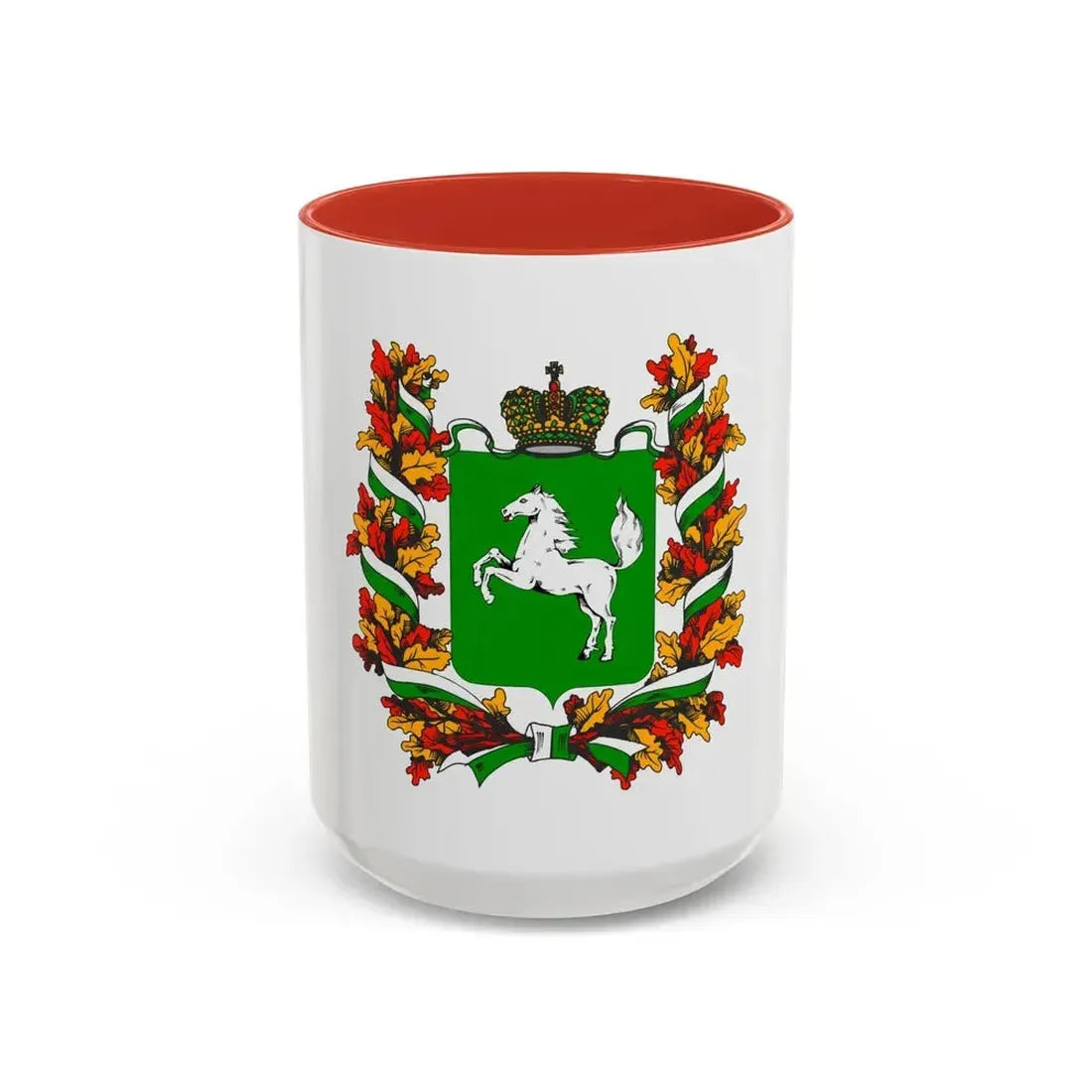 Flag of Tomsk Oblast Russia - Accent Coffee Mug 15oz Red - Go Mug Yourself