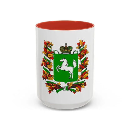 Flag of Tomsk Oblast Russia - Accent Coffee Mug 15oz Red - Go Mug Yourself