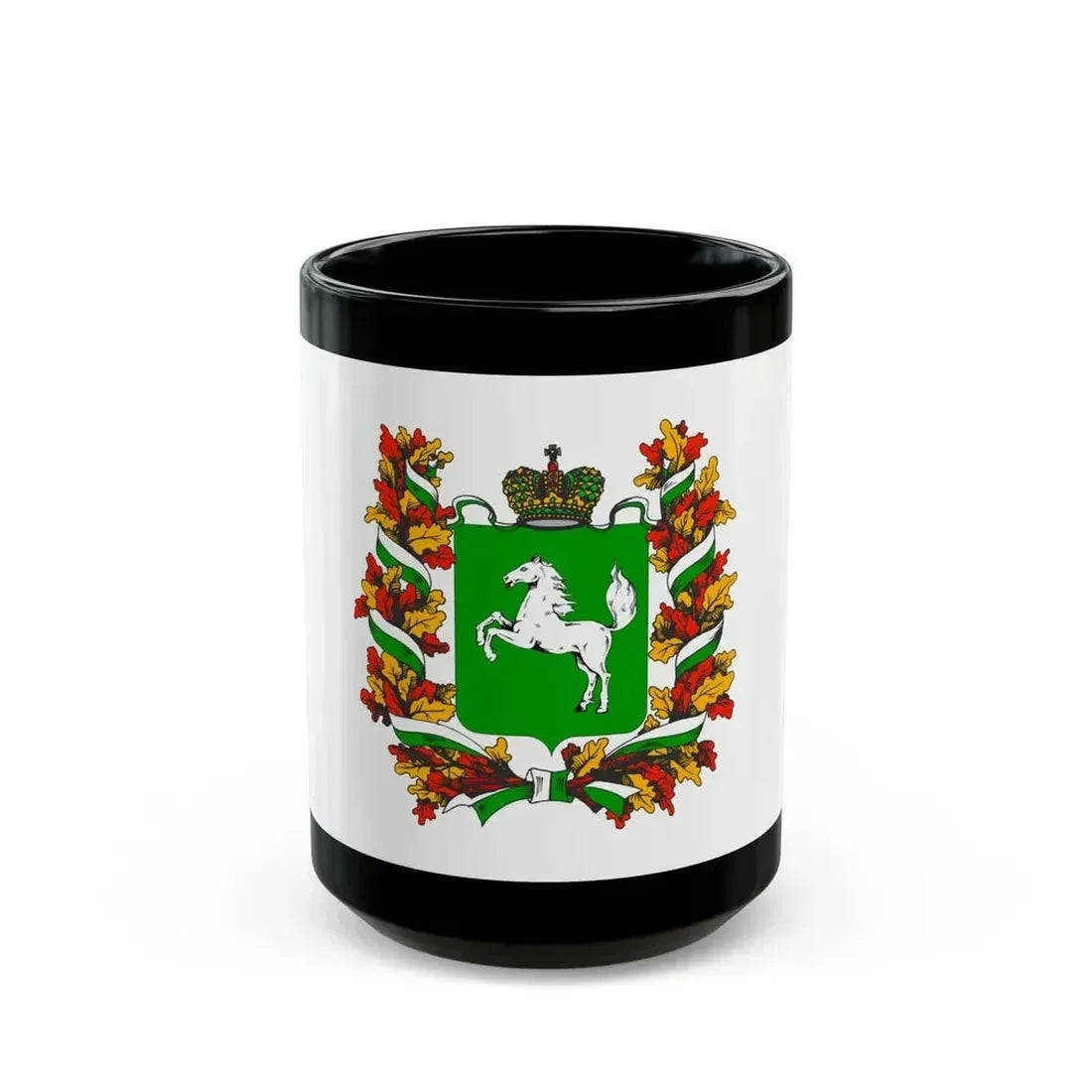 Flag of Tomsk Oblast Russia - Black Coffee Mug 15oz - Go Mug Yourself