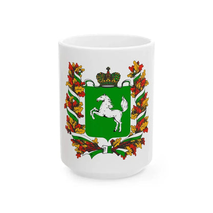Flag of Tomsk Oblast (Russia) White Coffee Mug 15oz - Go Mug Yourself