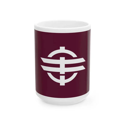 Flag of Tonaki Okinawa (Japan) White Coffee Mug 15oz - Go Mug Yourself