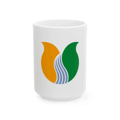 Flag of Tonami Toyama (Japan) White Coffee Mug 15oz - Go Mug Yourself