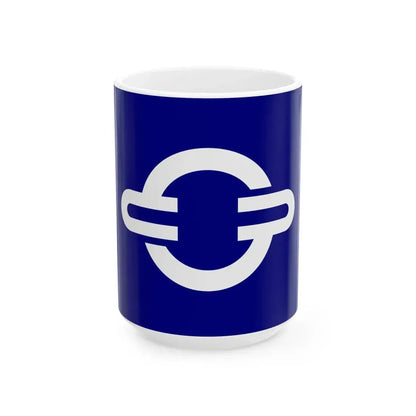Flag of Tone Ibaraki (Japan) White Coffee Mug 15oz - Go Mug Yourself