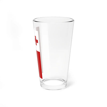 Flag of Tonga vertical (Tonga) Pint Glass 16oz - Go Mug Yourself