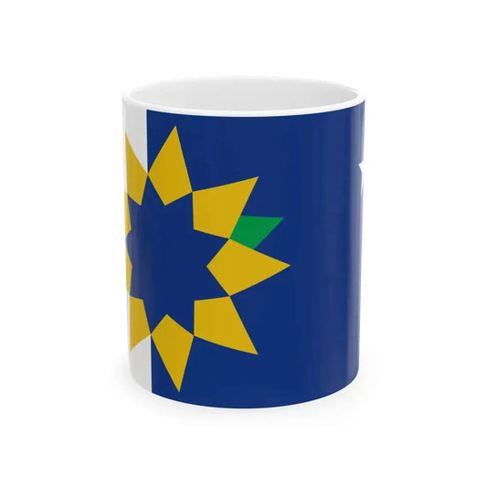 Flag of Topeka Kansas (United States) White Coffee Mug 11oz - Go Mug Yourself