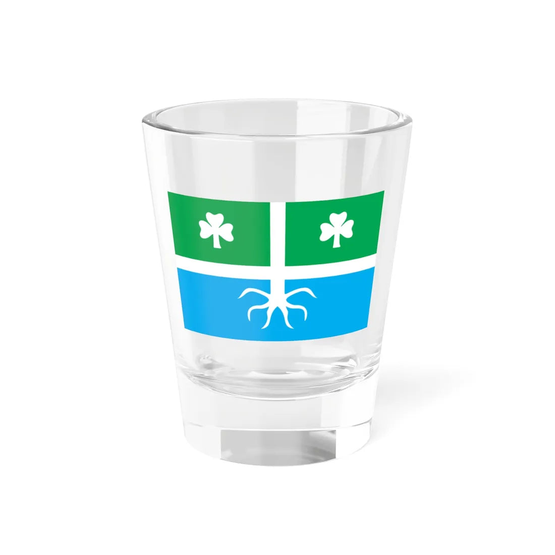 Flag of Torma Parish (Estonia) Shot Glass 1.5oz 1.5oz - Go Mug Yourself