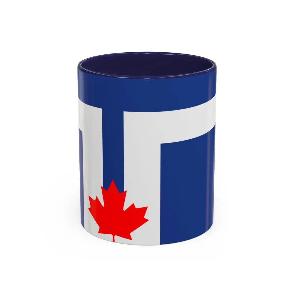 Flag of Toronto Canada - Accent Coffee Mug 11oz Navy - Go Mug Yourself