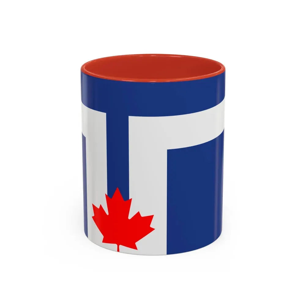 Flag of Toronto Canada - Accent Coffee Mug 11oz Red - Go Mug Yourself