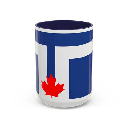 Flag of Toronto Canada - Accent Coffee Mug 15oz Navy - Go Mug Yourself