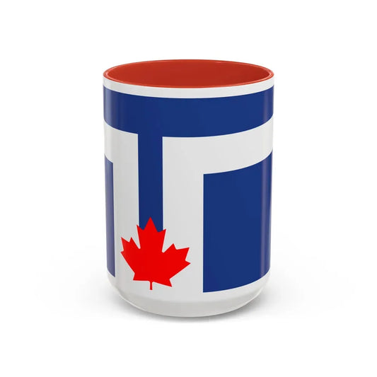 Flag of Toronto Canada - Accent Coffee Mug 15oz Red - Go Mug Yourself
