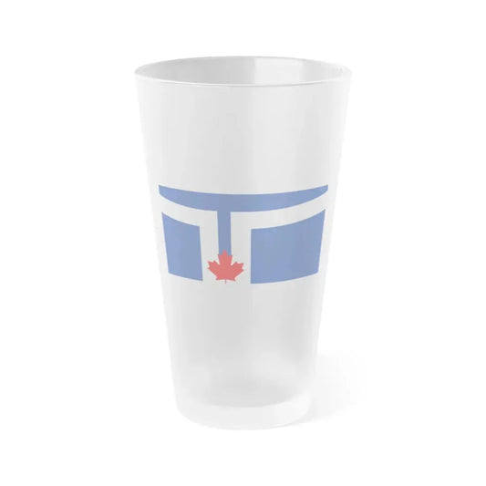 Flag of Toronto Canada - Frosted Pint Glass 16oz 16oz Frosted - Go Mug Yourself