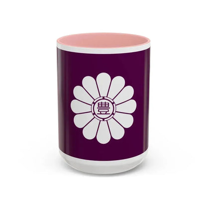 Flag of Toshima Tokyo Japan - Accent Coffee Mug 15oz Pink - Go Mug Yourself