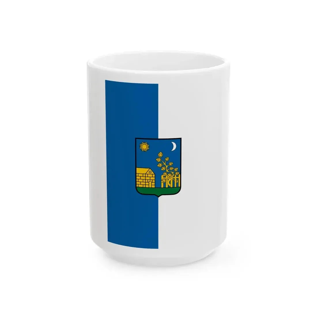 Flag of Totkomlos vertical (Hungary) White Coffee Mug 15oz - Go Mug Yourself