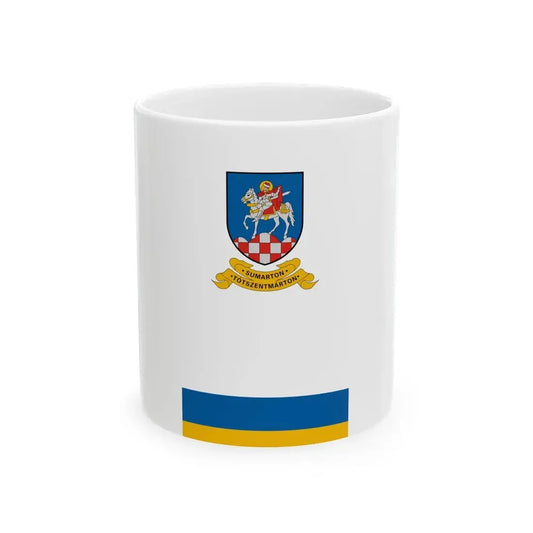 Flag of Totszentmarton (Hungary) White Coffee Mug 11oz - Go Mug Yourself