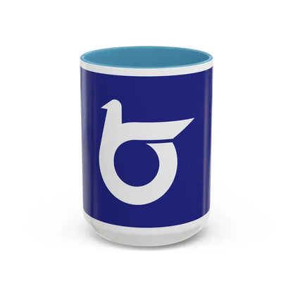 Flag of Tottori Prefecture Japan - Accent Coffee Mug 15oz Light Blue - Go Mug Yourself