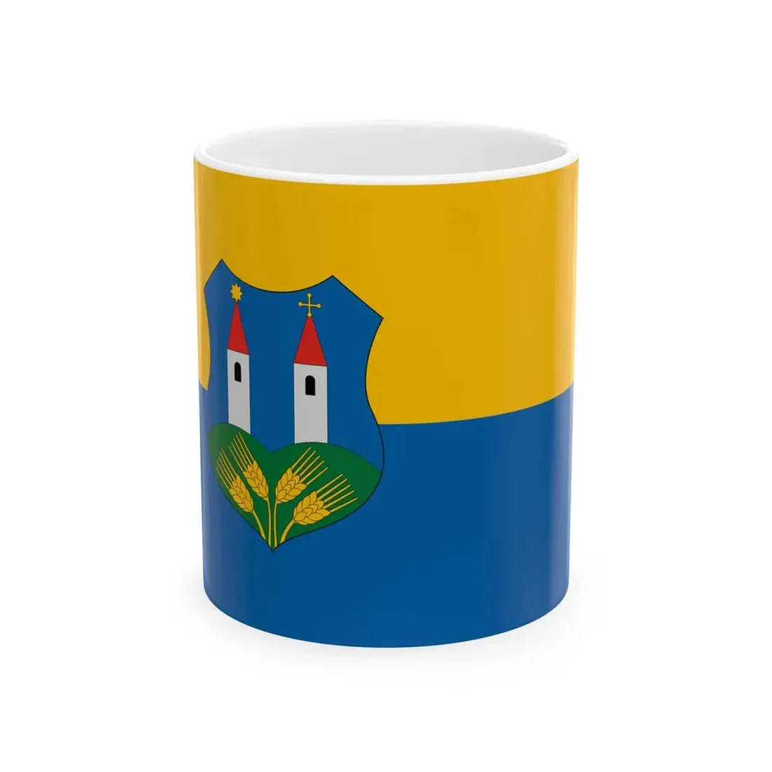 Flag of Totvazsony (Hungary) White Coffee Mug 11oz - Go Mug Yourself