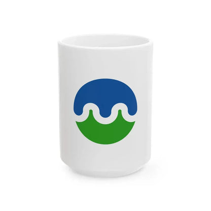 Flag of Towada Aomori (Japan) White Coffee Mug 15oz - Go Mug Yourself