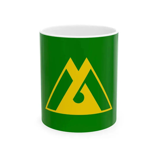 Flag of Toyama Prefecture 1957-1988 (Japan) White Coffee Mug 11oz - Go Mug Yourself