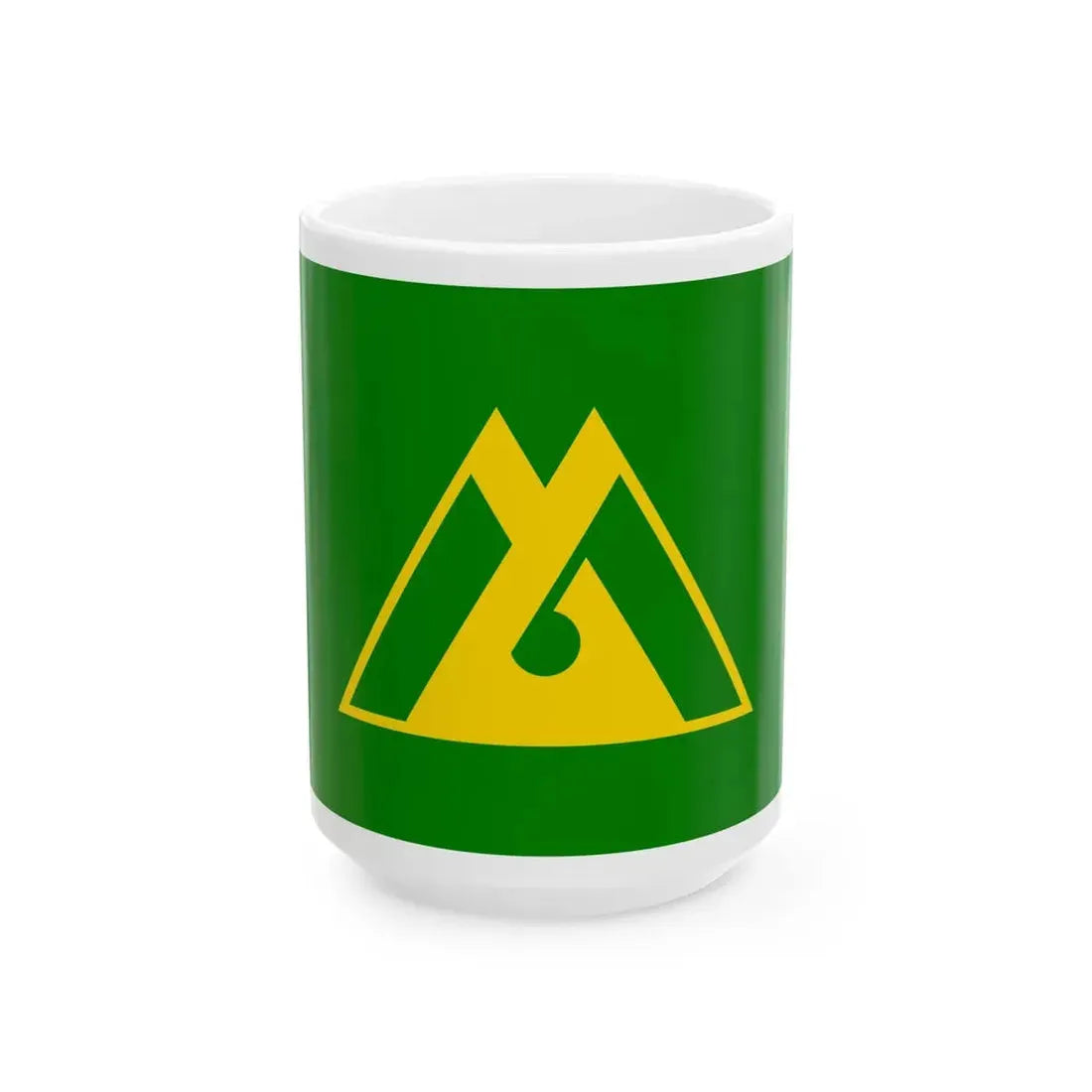 Flag of Toyama Prefecture 1957-1988 (Japan) White Coffee Mug 15oz - Go Mug Yourself