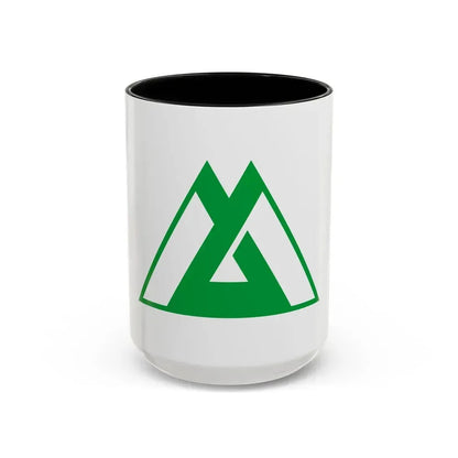 Flag of Toyama Prefecture Japan - Accent Coffee Mug 15oz Black - Go Mug Yourself