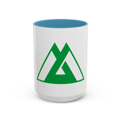 Flag of Toyama Prefecture Japan - Accent Coffee Mug 15oz Light Blue - Go Mug Yourself