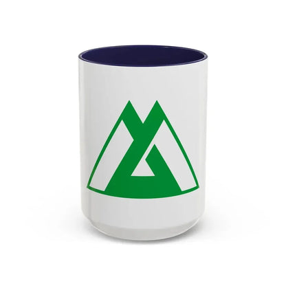 Flag of Toyama Prefecture Japan - Accent Coffee Mug 15oz Navy - Go Mug Yourself