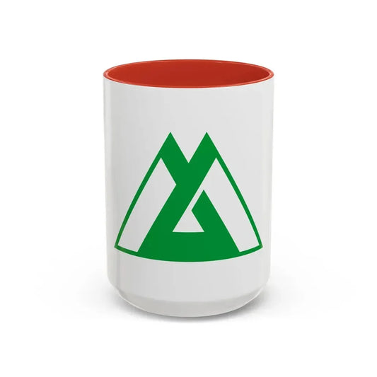Flag of Toyama Prefecture Japan - Accent Coffee Mug 15oz Red - Go Mug Yourself